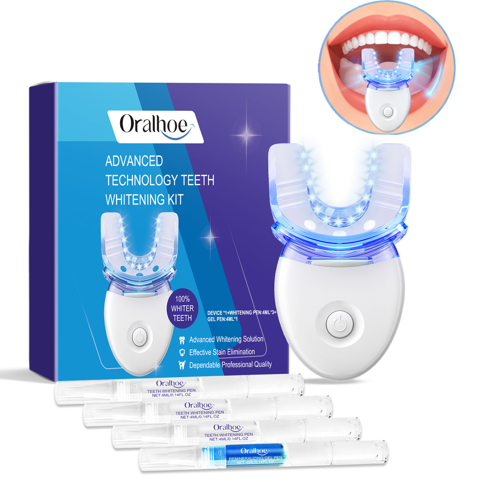 Teeth Whitening Mouthwash - Профессиональный комплект светодиодных ламп для отбеливания