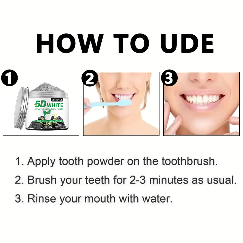YUlTlKUE 5D White Activated ch – обзор и цена Teeth Whitening Near Me